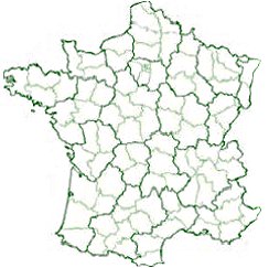 carte de france - départements